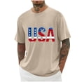 thumbnail image 1 of Taqqpue 4th of July Shirts for Men American Flag Short Sleeve Patriotic Independence Day Tee Top, 1 of 5