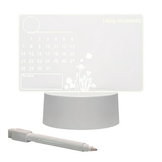 Acrylic Dry Erase Board with Light Up Stand for Desk 7 x 6 inch