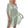 thumbnail image 1 of Taqqpue Beach Cover Ups for Women Knit Hollow Out Crochet Bathing Suit Cover Up Summer Casual Swimwear Bikini Swimsuit Cover Ups, 1 of 9