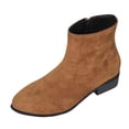 thumbnail image 1 of Taqqpue Boots for Women,Women's Ankle Boots Low Chunky Heel Round Toe Casual Comfortable Short Booties with Side Zipper, 1 of 7
