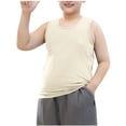 thumbnail image 1 of Taqqpue Boy's Tank Tops Youth Cotton Oversized Loose Crew Neck Sleeveless T Shirts Summer Sports Tees Daily Playwear Tshirt Tops 7-18 Years, 1 of 8