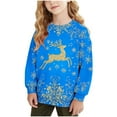 thumbnail image 1 of Taqqpue Boys Girls Christmas Sweatshirt Long Sleeve Christmas Printed Shirts Blouse Fall Winter Ugly Christmas Sweater Pullover for Kids 1-15T, 1 of 7
