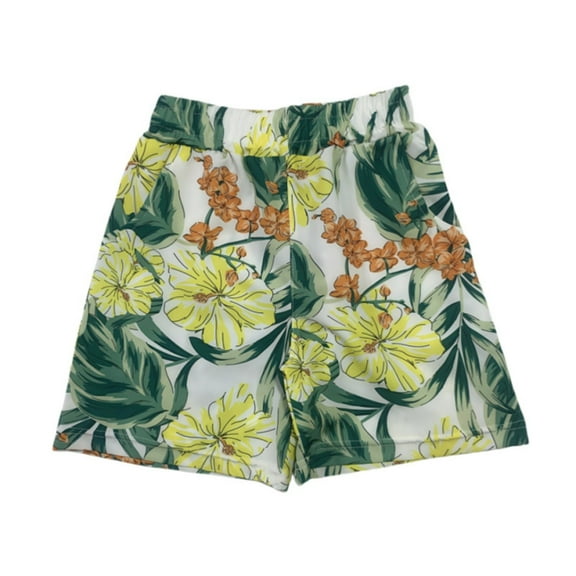 Taqqpue Boys Hawaiian Shorts Tropical Cool Cute Printed Quick Dry Lightweight Casual Shorts Youth Kids Toddler Summer Beach 5-14 Year