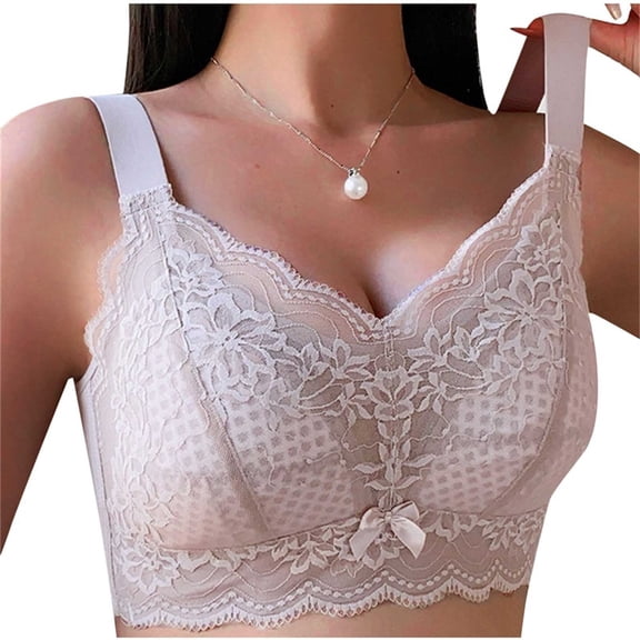 Taqqpue Bras for Women Push Up Lace Bra No Underwire Sexy Bralettes Racerback Balconette Everyday Supportive Bras Double-Layered Soft Comfort Breathable Plus Size Bra