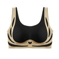 thumbnail image 1 of Taqqpue Bras for Women Color Block No Underwire Full Coverage Bralette Push Up Seamless Smoothing Comfortable Sports T shirt Bra, 1 of 3