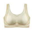 thumbnail image 1 of Taqqpue Bras for Women Color Block No Underwire Full Coverage Bralette Push Up Seamless Smoothing Comfortable Sports T shirt Bra, 1 of 3