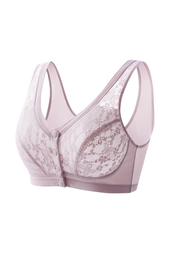 Bras for Women Full-Freedom Comfort Front Closure Mesh Push Up Bra Comfortable Wireless Bralettes Full Coverage Sport Everyday Bra