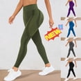 thumbnail image 1 of Taqqpue Butt Lifting Leggings for Women Seamless Hidden Scrunch Workout Leggings Solid Color Gym Yoga Booty Pants, 1 of 7