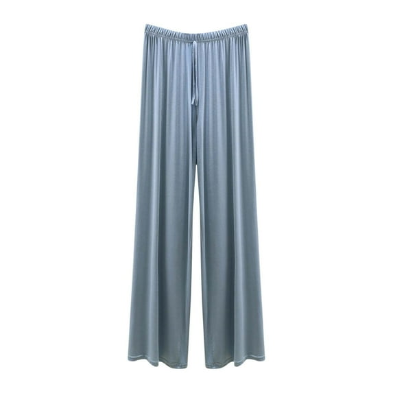 Taqqpue Capri Lounge Pants for Women Modal Loose Elastic Waist Drawstring Summer Cozy casual Wide Leg yoga pants Flowy Pajama Pants With Pockets