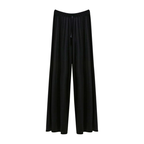 Taqqpue Capri Lounge Pants for Women Modal Loose Elastic Waist Drawstring Summer Cozy casual Wide Leg yoga pants Flowy Pajama Pants With Pockets