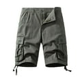 thumbnail image 1 of Taqqpue Cargo Shorts for Men Plus Size Solid Loose Comfort Workwear Beach Shorts with Multi-Pocket Athletic Workout Jogger Shorts for Men, 1 of 1
