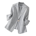 thumbnail image 1 of Taqqpue Casual Blazer for Women Solid Color Long Sleeve Lapel Button Jacket Coat Open Front Work Office Blazer Jacket with Pockets, 1 of 2