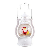 Tarmeek Christmas Snow Globe Water Lantern with Santa Claus and Snowman Lighted Holiday Decoration for Tabletop Display for Family and Friends