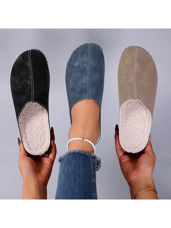 Clogs for Women Mules Shoes: Comfortable Arch Support Closed Toe Sandals Backless Low Wedge Slip on Shoes