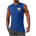 thumbnail image 1 of Taqqpue Cotton Linen Tank Tops for Mens Casual Crew Neck Workout Gym Sleeveless Shirts Summer Beach Quick Dry Palm Tree Vintage Style T-Shirt, 1 of 5