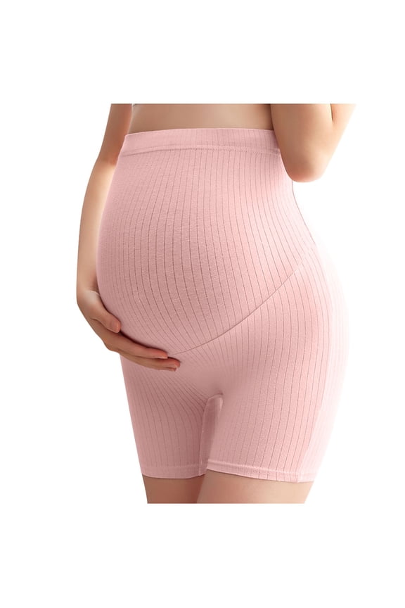 Cotton Women's Over The Bump Maternity PantiesSolid Color High Waist Full Coverage Pregnancy Underwear