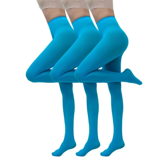 Taqqpue Dance Tights for Women Solid Color Ballet Tights Comfortable Convertible Opaque Tights Pack of 3