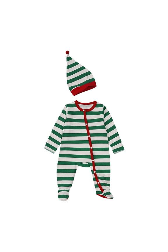 My First Christmas Baby Boy Girl Outfit Newborn Infant Romper Toddler Christmas Hooded Romper Cute Xmas Elf Santa Jumpsuit Toddler Baby Boy Girl Christmas Outfits Size 3-18M