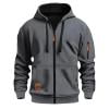 Taqqpue Fleece Hooded Jacket Casual Solid Color Thick Winter Warm Thermal Zip up Hoodies Loose Fit Plus Size Outwear Coats with Pockets