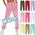 thumbnail image 1 of Taqqpue Fleece Lined Sweatpants Women- Winter Warm Sherpa Lined Athletic Joggers Pants Elastic High Waist Baggy Sweat Pants with Pockets for Women, 1 of 9