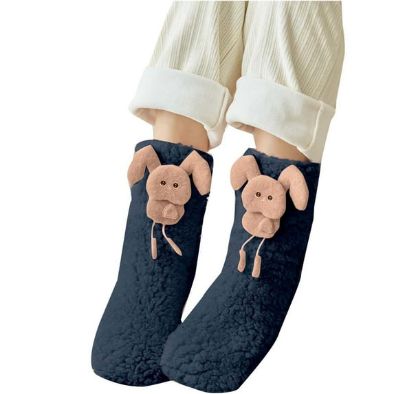 Taqqpue Fuzzy Socks for Women Fluffy Slipper Socks Cozy Winter Warm Soft Microfiber Plush Home Sleeping Gift Socks