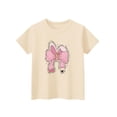 thumbnail image 1 of Taqqpue Girl Tops Cotton Short Sleeve T Shirt Casual Loose Soft Basic Workout Outfit Tee Crew Neck Print Shirts 2-14 Years, 1 of 6