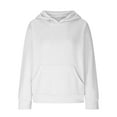thumbnail image 1 of Taqqpue Girl's Hoodies Casual Solid Color Long Sleeve Pullover Tops Loose Fit Sports Hooded Blouse Comfy Soft Oversized Hooded Sweatshirt with Pockets for Kids 4-11Y, 1 of 7