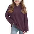 thumbnail image 1 of Taqqpue Girls Boys Hoodies Casual Solid Color Crewneck Pullover Loose Fit Long Sleeve Shirts Casual Oversize Hooded Sweatshirt for Kids 4-14Y, 1 of 7