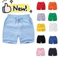 thumbnail image 1 of Taqqpue Girls Boys Shorts Casual Solid Loose Sweatshorts Summer 2025 Beach Vacation Plus Size Elastic Waist Drawstring Shorts with Pockets 1-12Y, 1 of 4