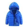 thumbnail image 1 of Taqqpue Girls Boys Winter Puffer Jacket Big Kids Faux-Down Lightweight Packable Water-Resistant Hooded Coat Keep Warm Full Zip Outwears with Pockets for Kids 3-16 Years, 1 of 3