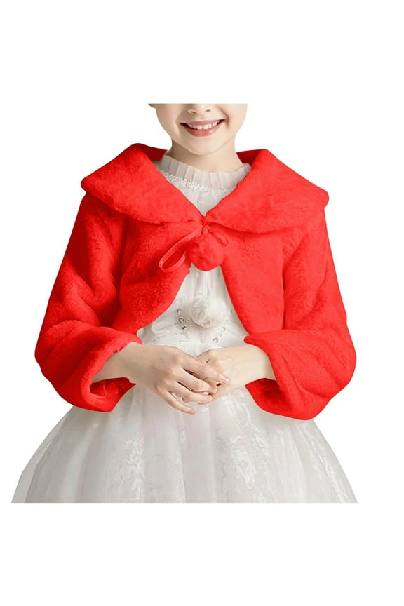 Girls Long Sleeve Sparkle Bolero Cardigan Kids Button Closure Knitted Shrug Cropped Sweaters Tops Winter Fleece Outwear for Girls 1-16 Years