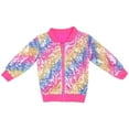thumbnail image 1 of Taqqpue Girls Sequin Jacket Sparkly Glitter Bomber Kids Outwear with Pockets Zipper Coat Long Sleeve Jackets for Girls 3-10 Years, 1 of 6