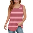 thumbnail image 1 of Taqqpue Girls T Shirts Sleeveless Scoop Neck Tank Tops Flowy Striped Loose Tops Summer Casual Fashion Tunic Tee Shirts 5-14 Years, 1 of 6