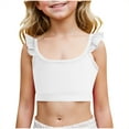 thumbnail image 1 of Taqqpue Girls Tank Tops Double Lined Crop Tops for Kids Scoop Neck Racerback Basic Sleeveless Dance Yoga Top for Girls 4-12 Years, 1 of 8