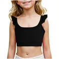 thumbnail image 1 of Taqqpue Girls Tank Tops Double Lined Crop Tops for Kids Scoop Neck Racerback Basic Sleeveless Dance Yoga Top for Girls 4-12 Years, 1 of 8