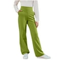 thumbnail image 1 of Taqqpue Girls Wide Leg Yoga Pants Casual Solid Color High Waisted Flare Leggings Student School Uniform Pants for Kids with Pockets 5-15 Years, 1 of 7