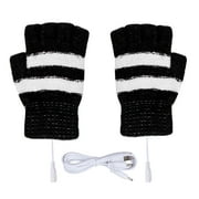 TAQQPUE Heated Gloves for Women and Men Winter Gloves Electric USB Hands Warmers Heated Mittens Knitting Hand Full Finger Heating Gloves Washable Design Christmas Gifts