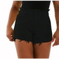 thumbnail image 1 of Taqqpue High Waisted Stretchy Jean Shorts for Women,Casual Summer Ripped Frayed Distressed Denim Shorts Raw Hem Junior Shorts Jeans Hot Short Jeans, 1 of 7