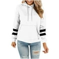 thumbnail image 1 of Taqqpue Hoodies for Women Fall Trendy Solid Color Crew Neck Hooded Pullover Tops Casual Loose Oversized Sweatshirts with Pockets for Women, 1 of 5