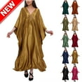 thumbnail image 1 of Taqqpue Kaftan Dresses for Women Solid Color Plus Size Bathing Suit Cover up Caftan Maxi Beach Dresses, 1 of 7