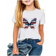 thumbnail image 1 of Taqqpue Kid 4th of July T-Shirts Boys Girls American Flag Shirt Patriotic Top Short Sleeve Crew Neck Tees for Girls Boys 2-13 Years, 1 of 4