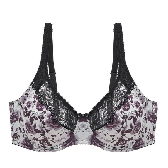 Taqqpue Lace Bras for Womens Solid Color Sexy Push Up Bra Full Coverage Unlined Balconette Everyday Bra Lingeries with Underwire