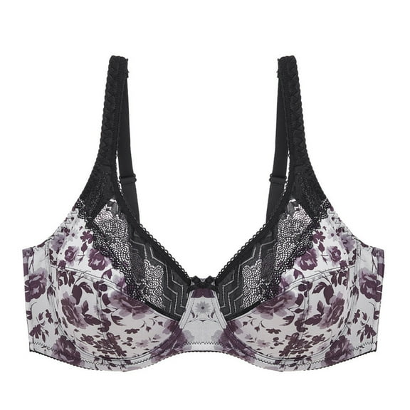 Taqqpue Lace Bras for Womens Solid Color Sexy Push Up Bra Full Coverage Unlined Balconette Everyday Bra Lingeries with Underwire