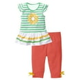thumbnail image 1 of Taqqpue Little Girls 2 Piece Summer Outfits Cap Sleeve T-Shirt and Cropped Capri Leggings Toddler Kids Clothes Short Sets 1-10 Years, 1 of 7