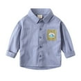 thumbnail image 1 of Taqqpue Long Sleeve Shirts for Boys Girls Casual Solid Color Button Down T Shirts Loose Fit Plus Size Blouse Tops for Kids, 1 of 9