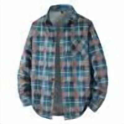 Taqqpue Long Sleeve Shirts for Men Cotton Plaid Button Down Shirt Fall Business Casual Work Blouse Outwear with Pocket