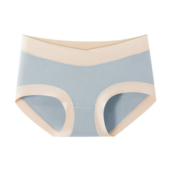 Taqqpue Maternity Underwear Seamless, Modal Low Rise Pregnancy Panties Postpartum Maternity Underwear Under Bump Bikini