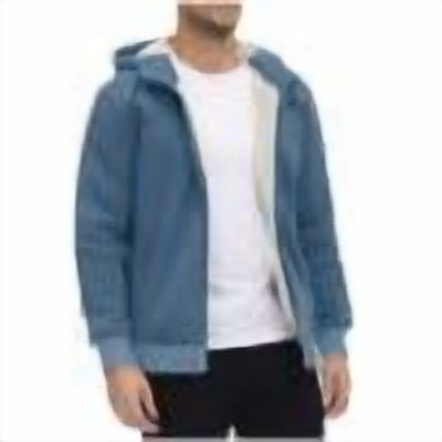 Taqqpue Men Fleece Hoodies Casual Solid Color Drawstring Zipper Hooded Sweatshirt Tops Fall Winter Loose Fit Plus Size Jackets Outwear with Pockets