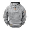 thumbnail image 1 of Taqqpue Men Hoodies Casual Solid Color Drawstring 1/4 Zipper Hooded Sweatshirt Fall Winter Loose Fit Plus Size Pullover Tops with Pockets, 1 of 4