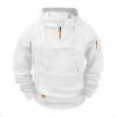 Taqqpue Men Hoodies Casual Solid Color Drawstring 1/4 Zipper Hooded Sweatshirt Fall Winter Loose Fit Plus Size Pullover Tops with Pockets
